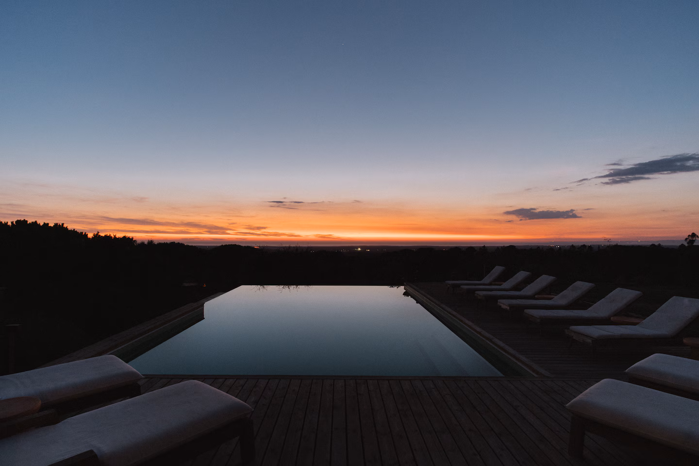Sunset over the property