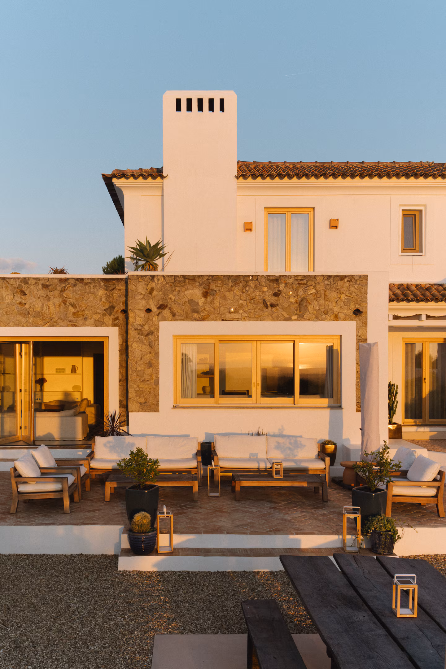 The house at golden hour